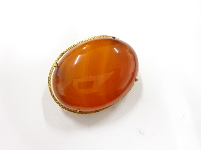 アンティーク　瑪瑙　帯留め